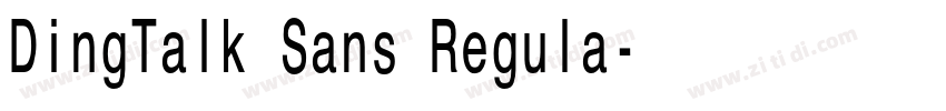 DingTalk Sans Regula字体转换